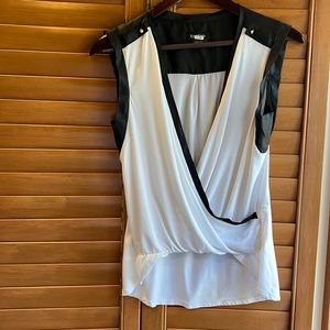 White tank blouse v cut low front